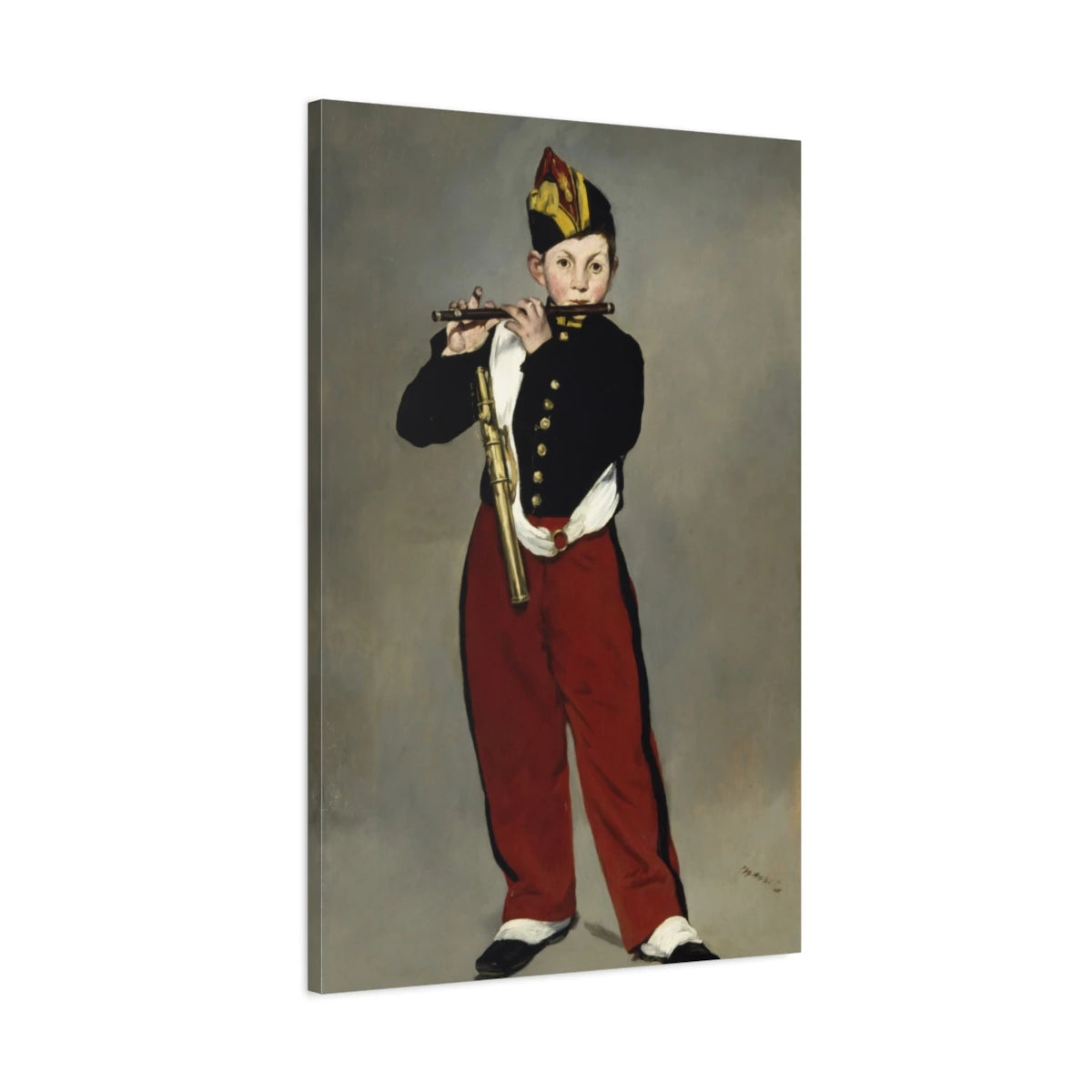 Tableau Le Joueur de fifre – Édouard Manet - toile 3D avec bords imprimés - Art Virtuoso
