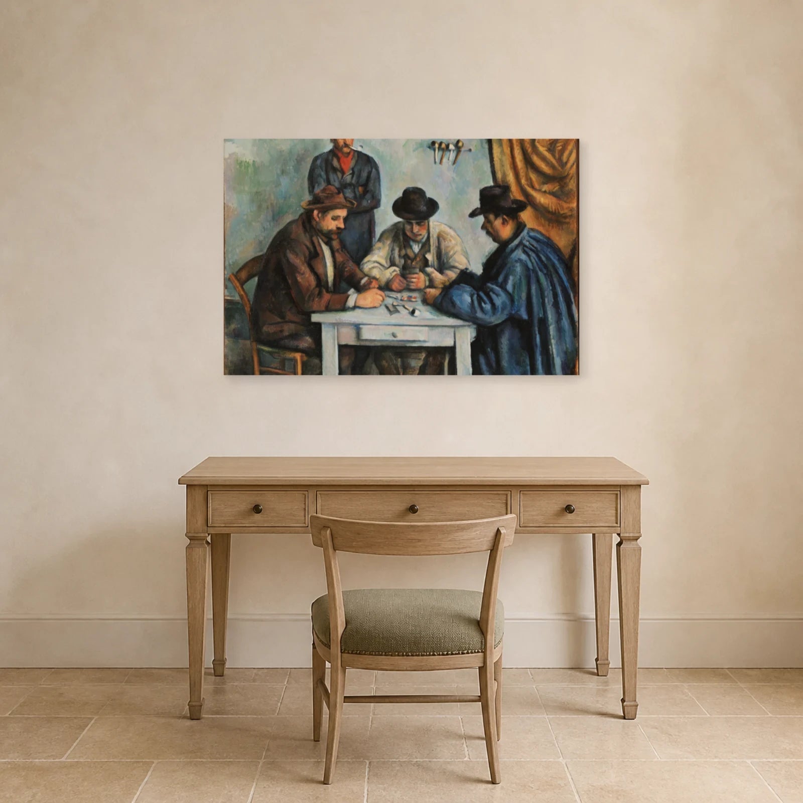 Tableau Les Joueurs de cartes – Paul Cézanne dans un bureau - Art Virtuoso