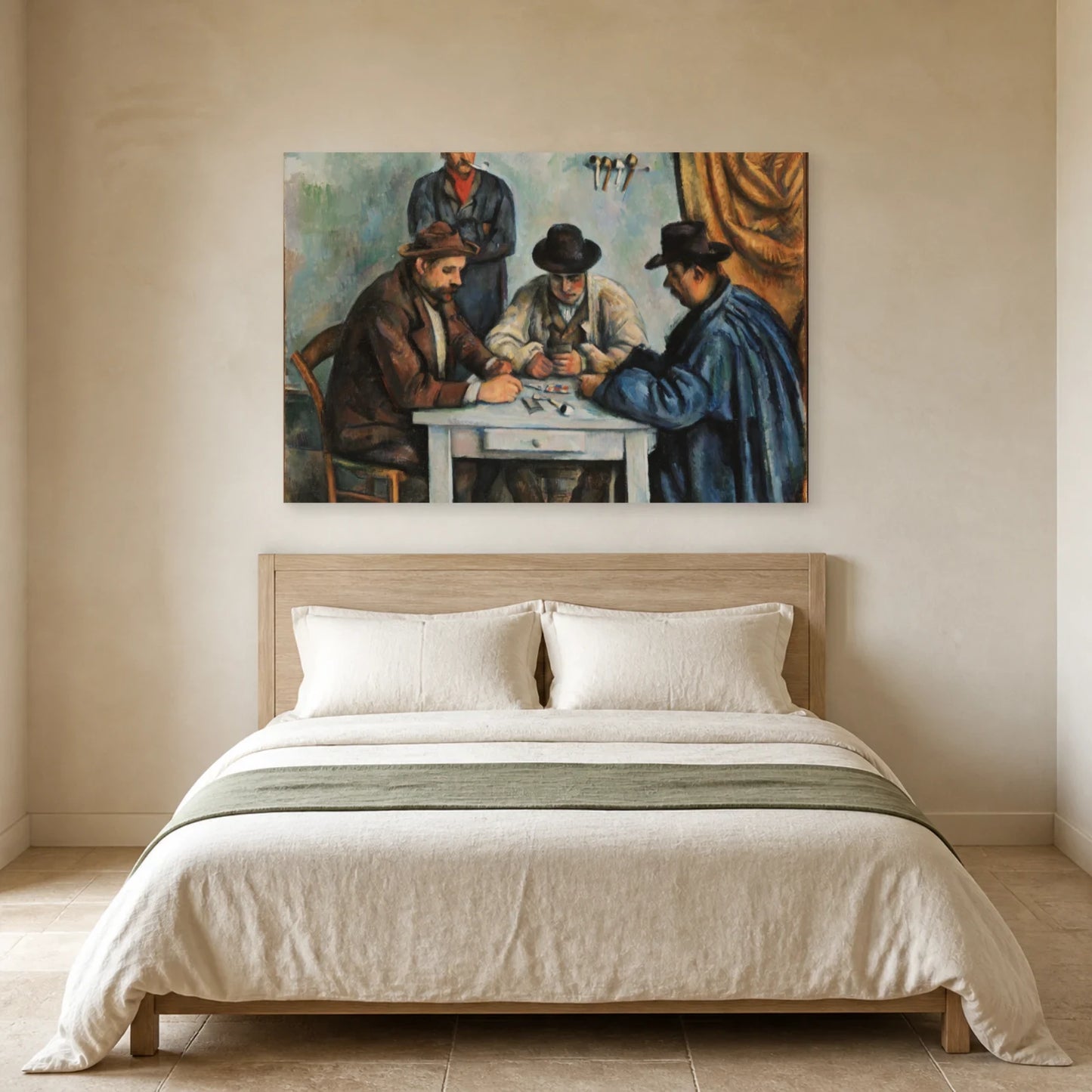 Tableau Les Joueurs de cartes – Paul Cézanne dans une chambre - Art Virtuoso