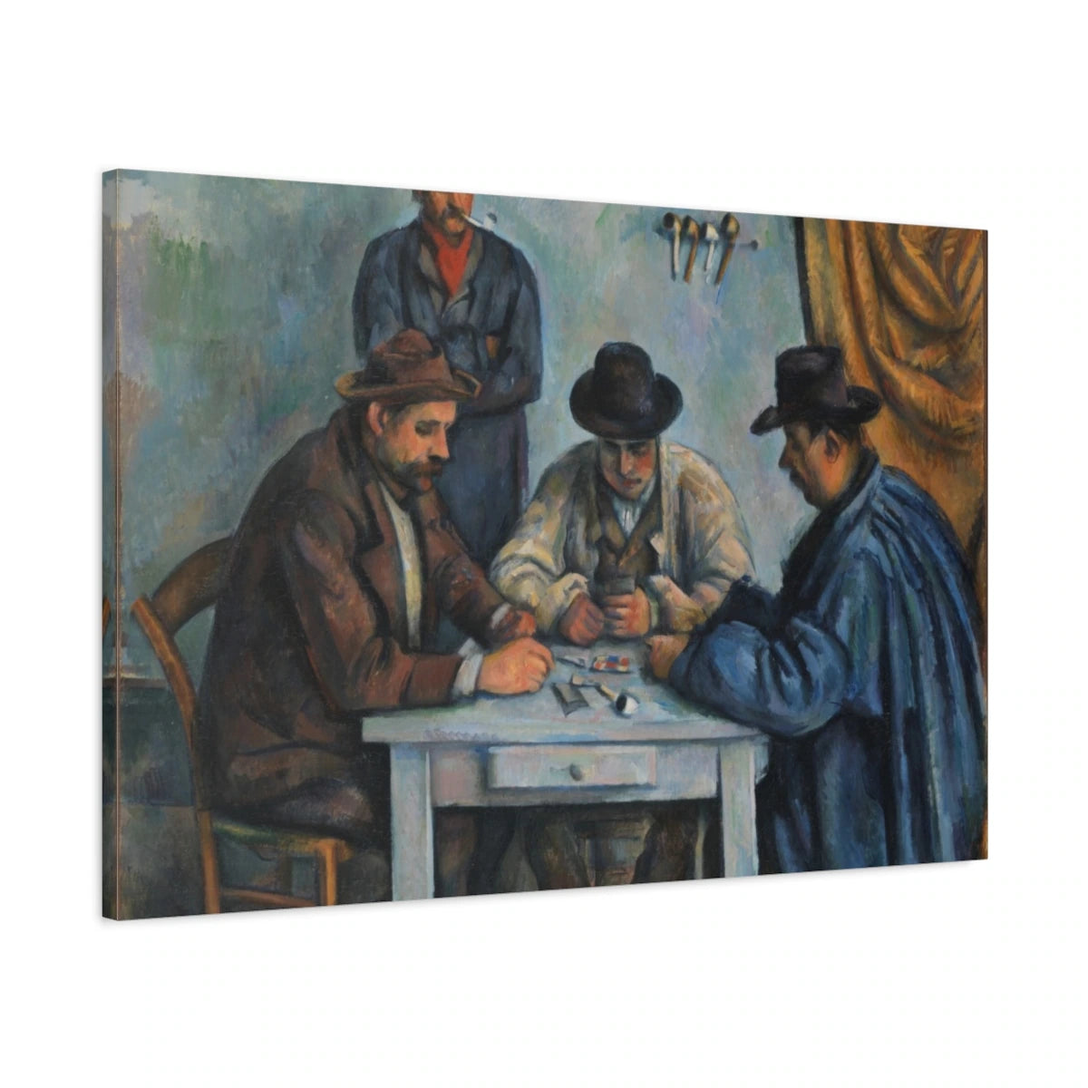 Tableau Les Joueurs de cartes – Paul Cézanne - toile 3D avec bords imprimés - Art Virtuoso