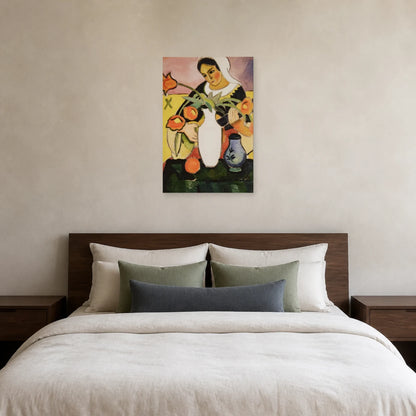 Tableau Joueuse de luth – August Macke dans une chambre - Art Virtuoso