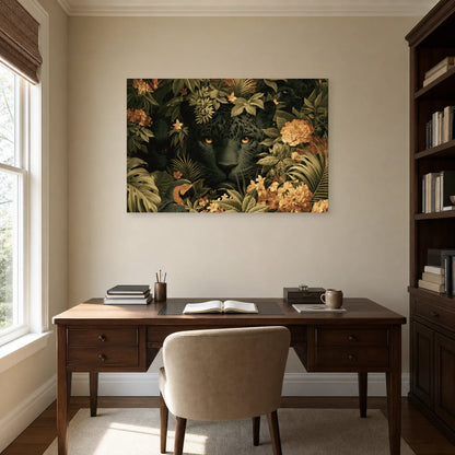 Tableau Jungle Animaux Cache-Cache dans un bureau elegant