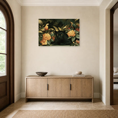 Tableau Jungle Chambre Moderne Feuillage dans une entree ou un couloir decore