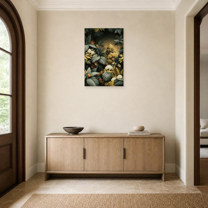 Tableau Jungle Feuillage Graphique dans une entree ou un couloir decore