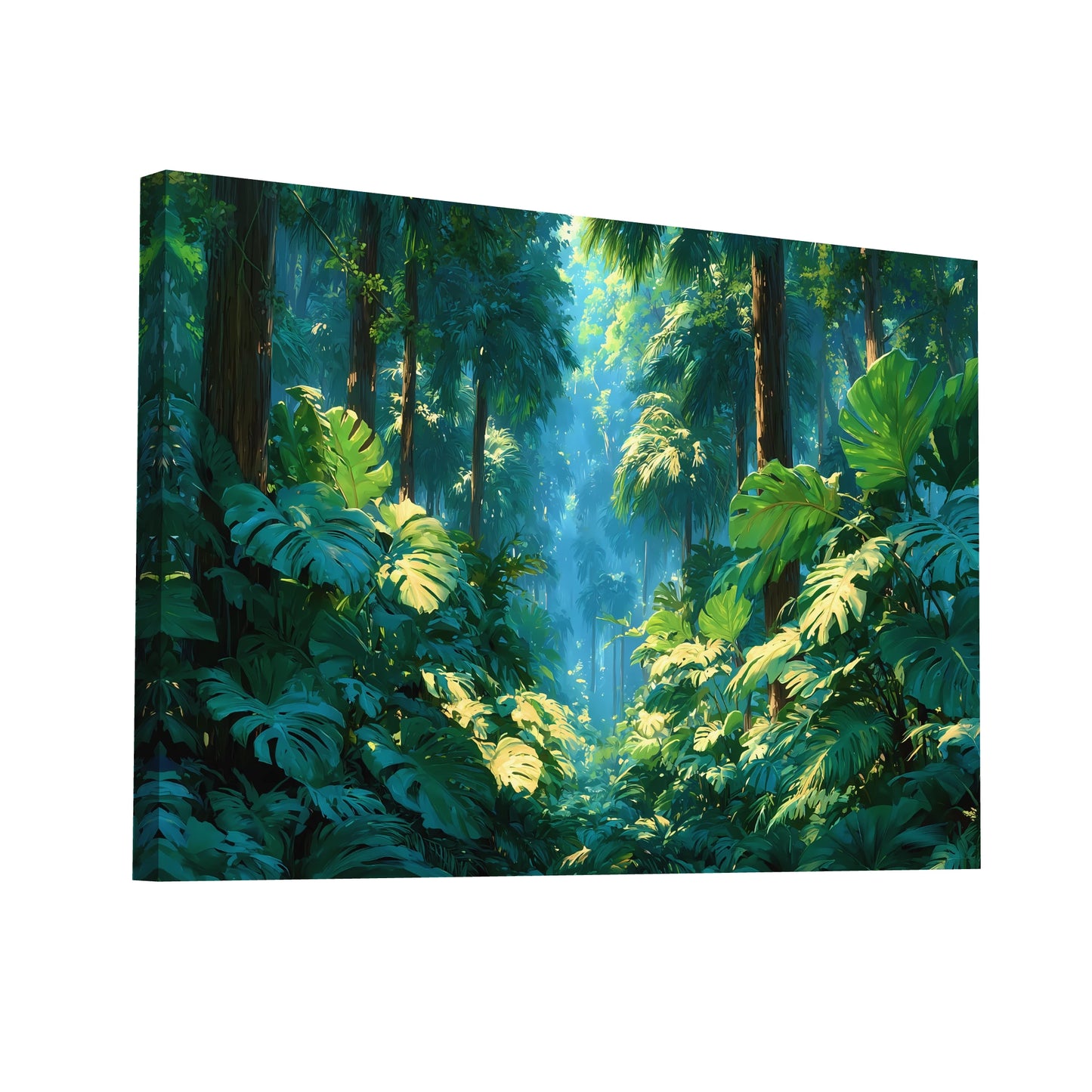 Product Hero 3D WebP Tableau Jungle - Vert Émeraude - Art Virtuoso