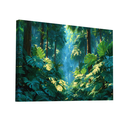 Product Hero 3D WebP Tableau Jungle - Vert Émeraude - Art Virtuoso