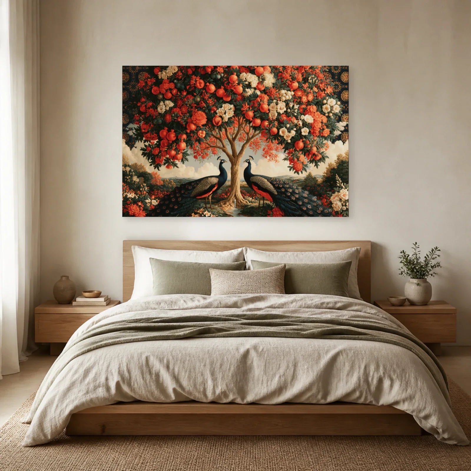 Tableau Kalpavriksha Arbre de Vie présenté dans une chambre - Art Virtuoso