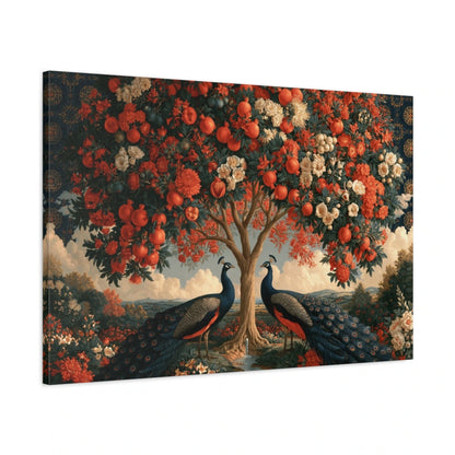 Tableau Kalpavriksha Arbre de Vie, vue latérale de la toile avec bords imprimés - Art Virtuoso
