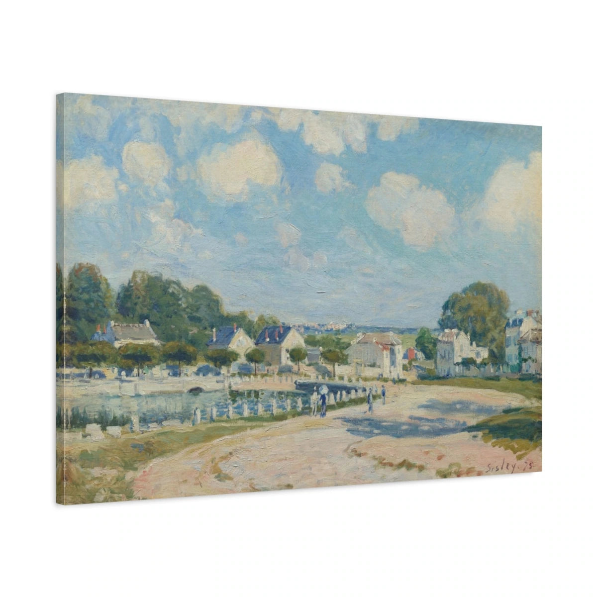 Tableau L'Abreuvoir à Marly-le-Roi – Alfred Sisley - toile 3D avec bords imprimés - Art Virtuoso