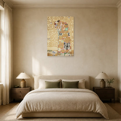 Tableau L’Accomplissement de Gustav Klimt – Frise Stoclet dans une chambre - Art Virtuoso