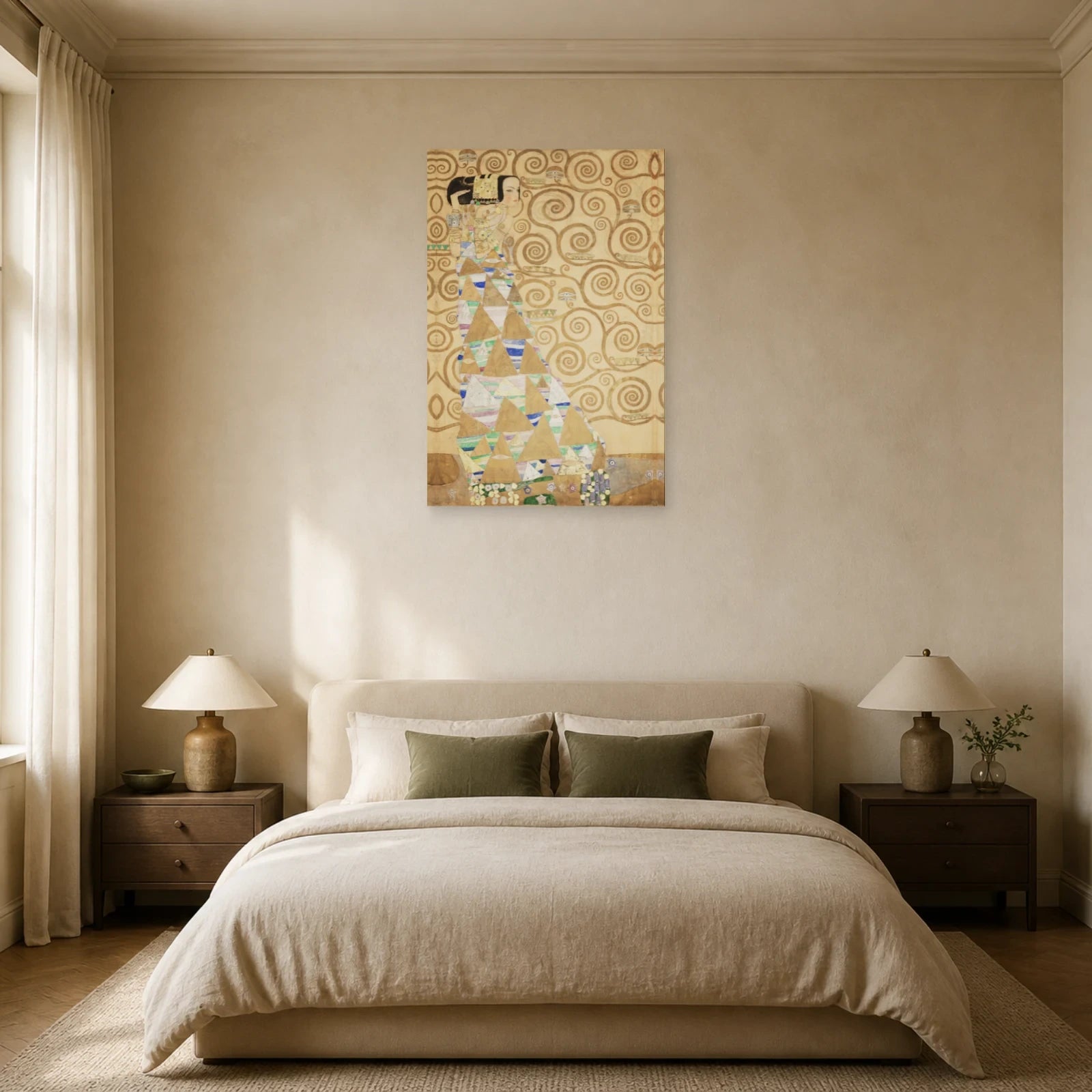 Tableau L’Attente de Gustav Klimt – Frise Stoclet dans une chambre - Art Virtuoso