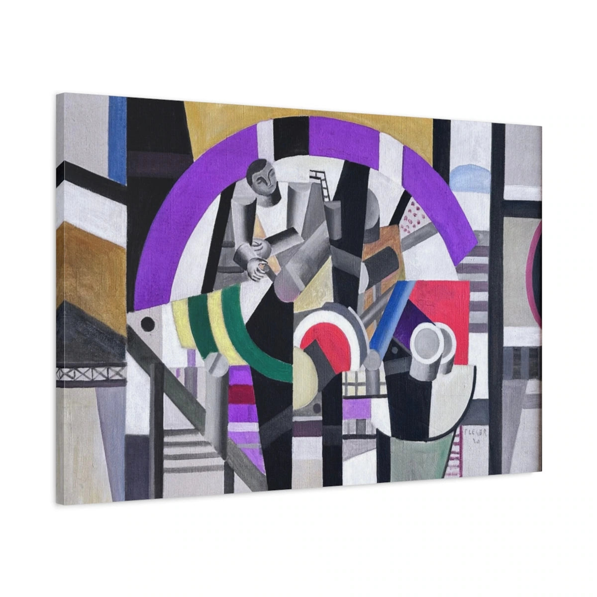 Tableau L’Aviateur – Fernand Léger vue de profil, toile 3D avec bords imprimés