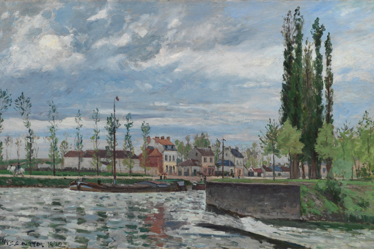 Tableau L'Écluse à Pontoise – Camille Pissarro - impression sur toile, format S