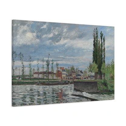 Tableau L'Écluse à Pontoise – Camille Pissarro - toile 3D avec bords imprimés - Art Virtuoso
