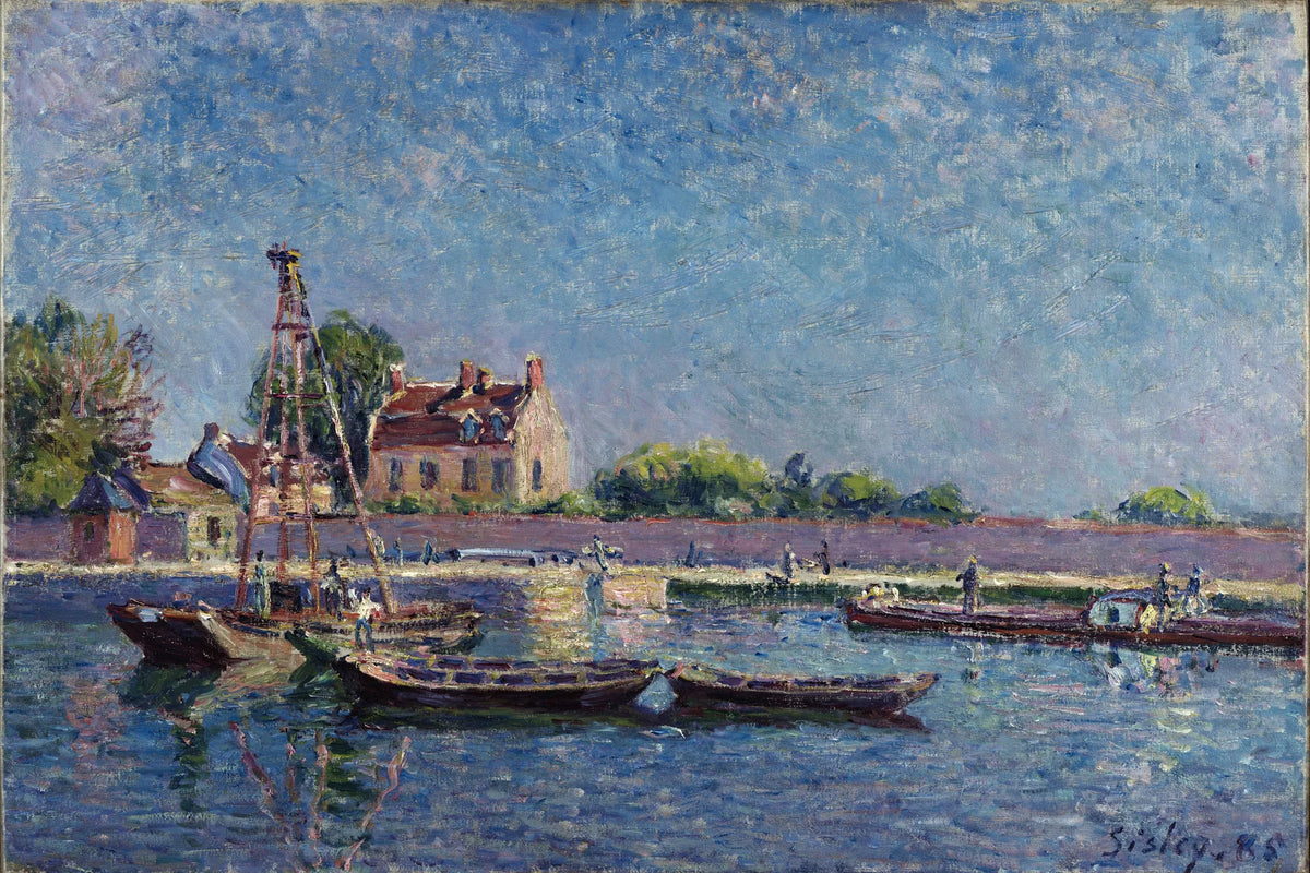 L'Écluse de Saint-Mammès d’Alfred Sisley – toile format S