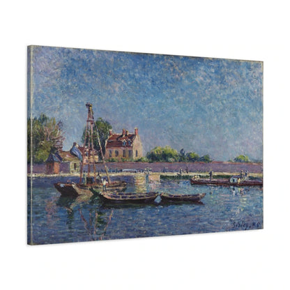 Tableau L'Écluse de Saint-Mammès – Alfred Sisley - toile 3D avec bords imprimés - Art Virtuoso