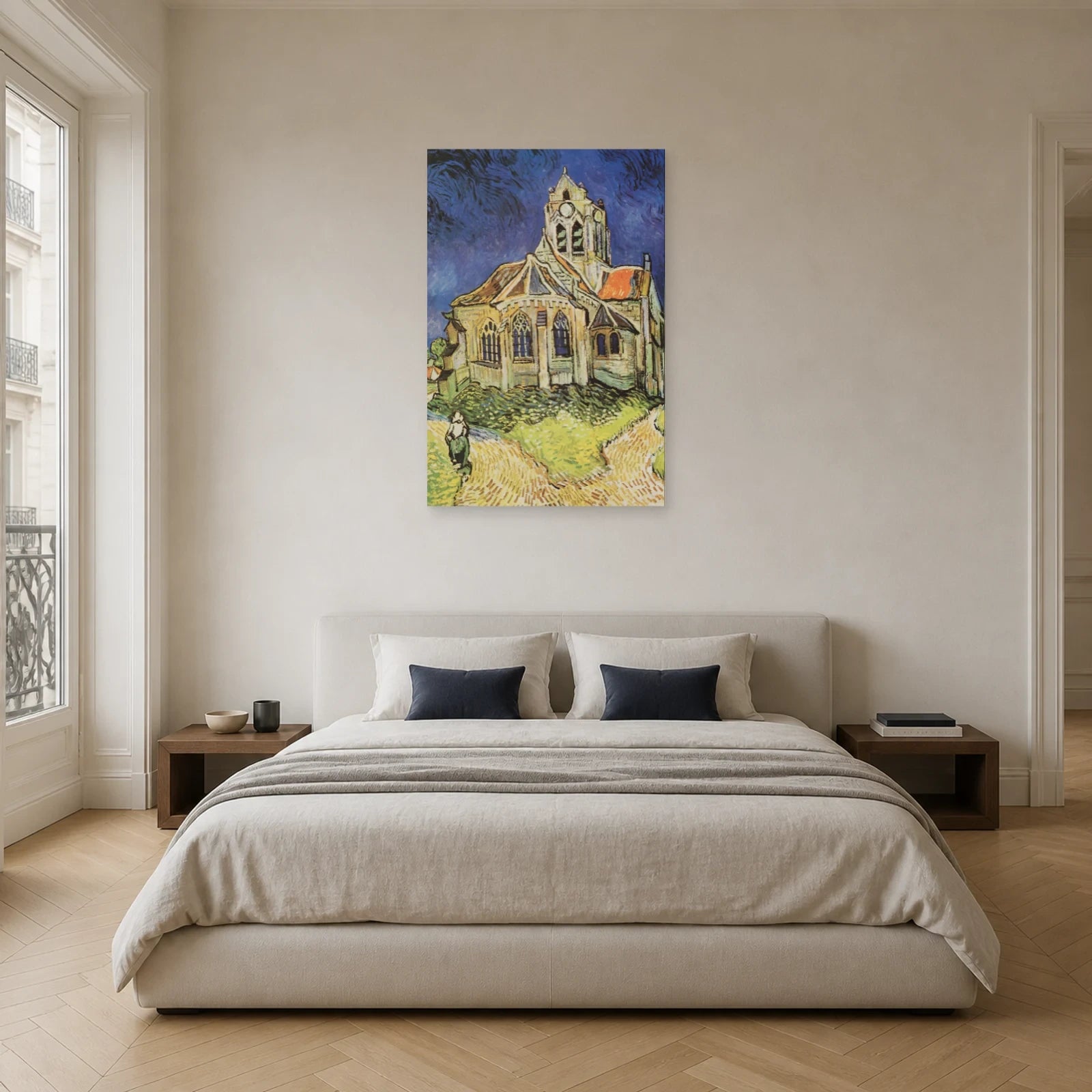 Tableau L’Église d’Auvers – Vincent van Gogh dans une chambre - Art Virtuoso
