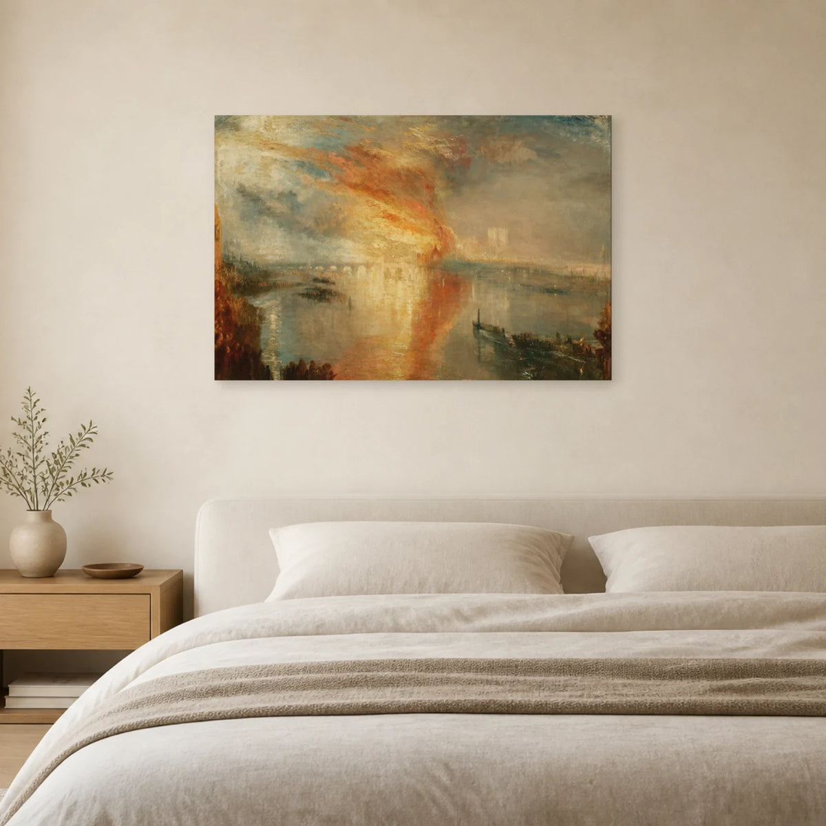 Tableau L’Incendie des Chambres du Parlement – William Turner dans une chambre - Art Virtuoso