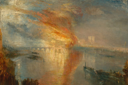 L’Incendie des Chambres du Parlement de William Turner – reproduction sur toile – format S