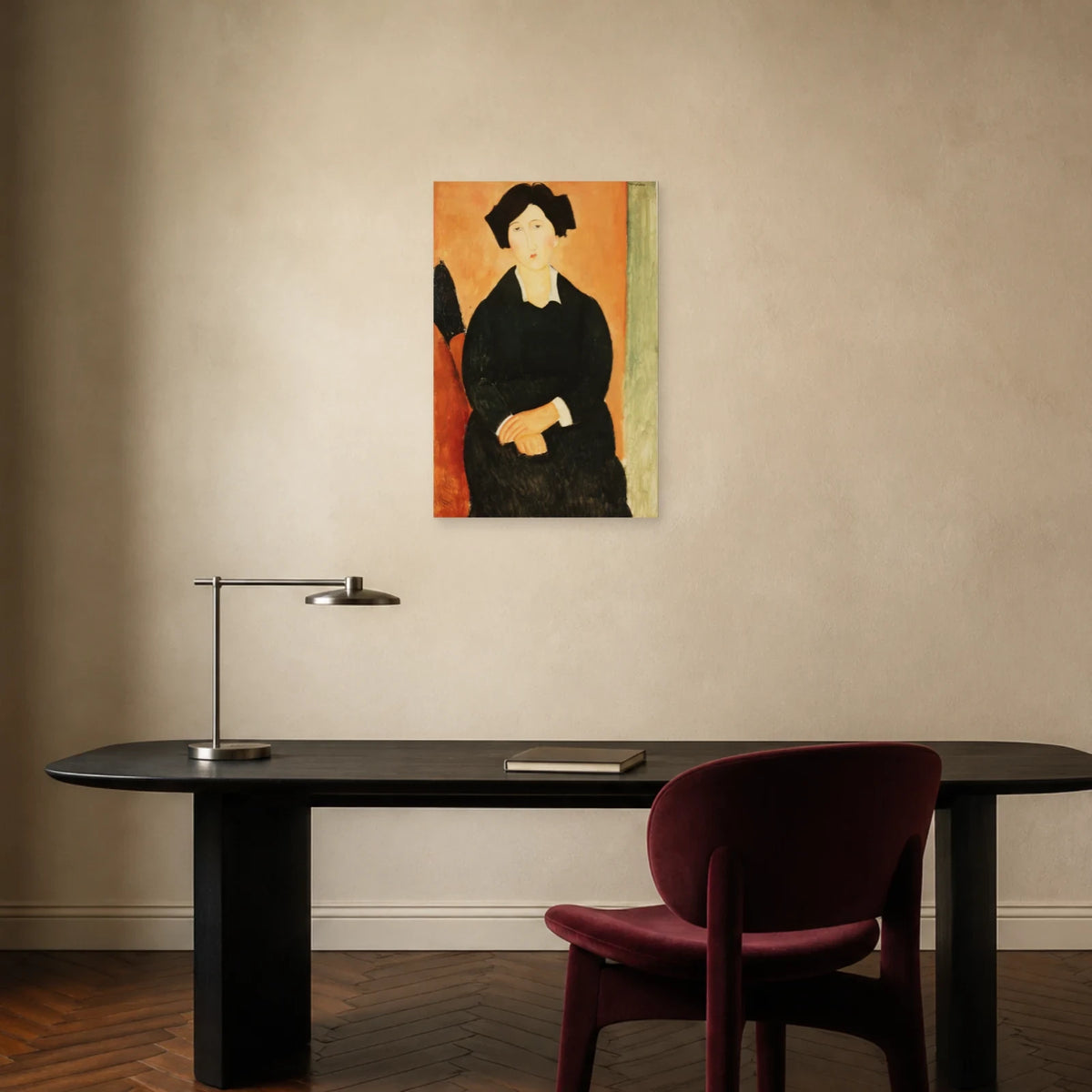 Tableau L’Italienne – Amedeo Modigliani dans un bureau - Art Virtuoso
