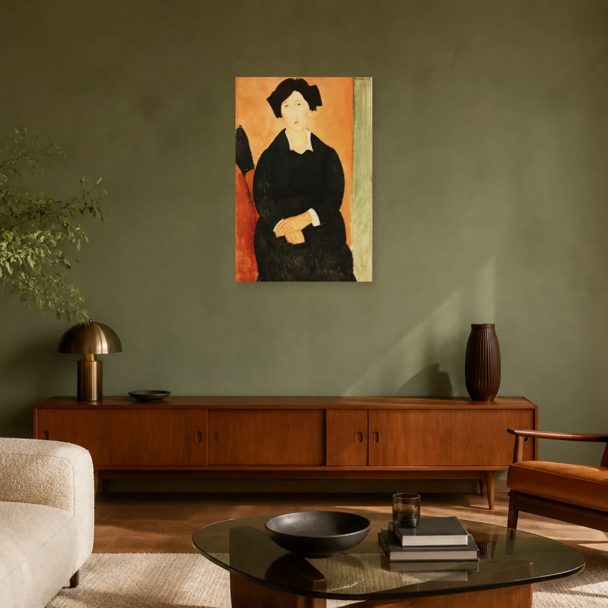 Tableau L’Italienne – Amedeo Modigliani dans un salon - Art Virtuoso