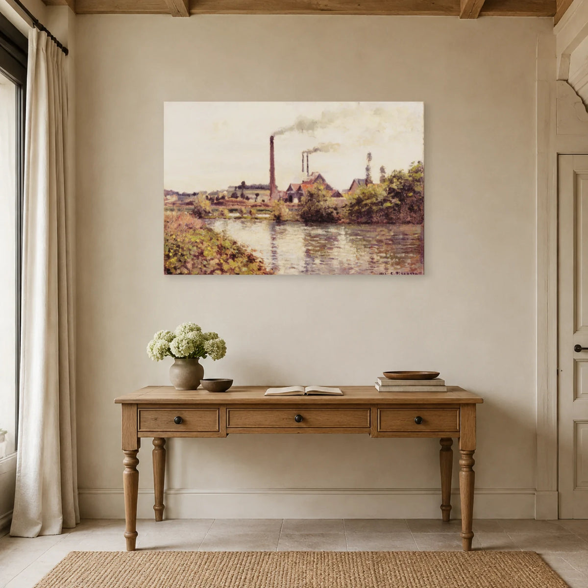Tableau L'Usine à Pontoise – Camille Pissarro dans un bureau - Art Virtuoso