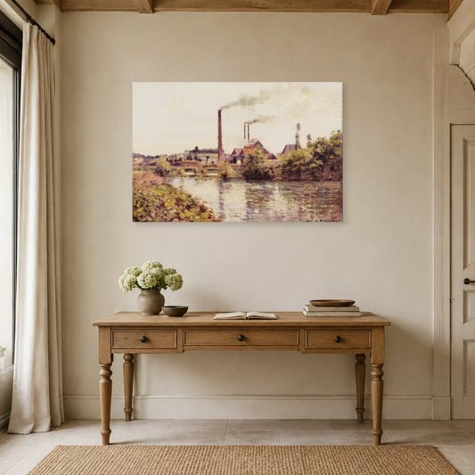 Tableau L'Usine à Pontoise – Camille Pissarro dans un bureau - Art Virtuoso