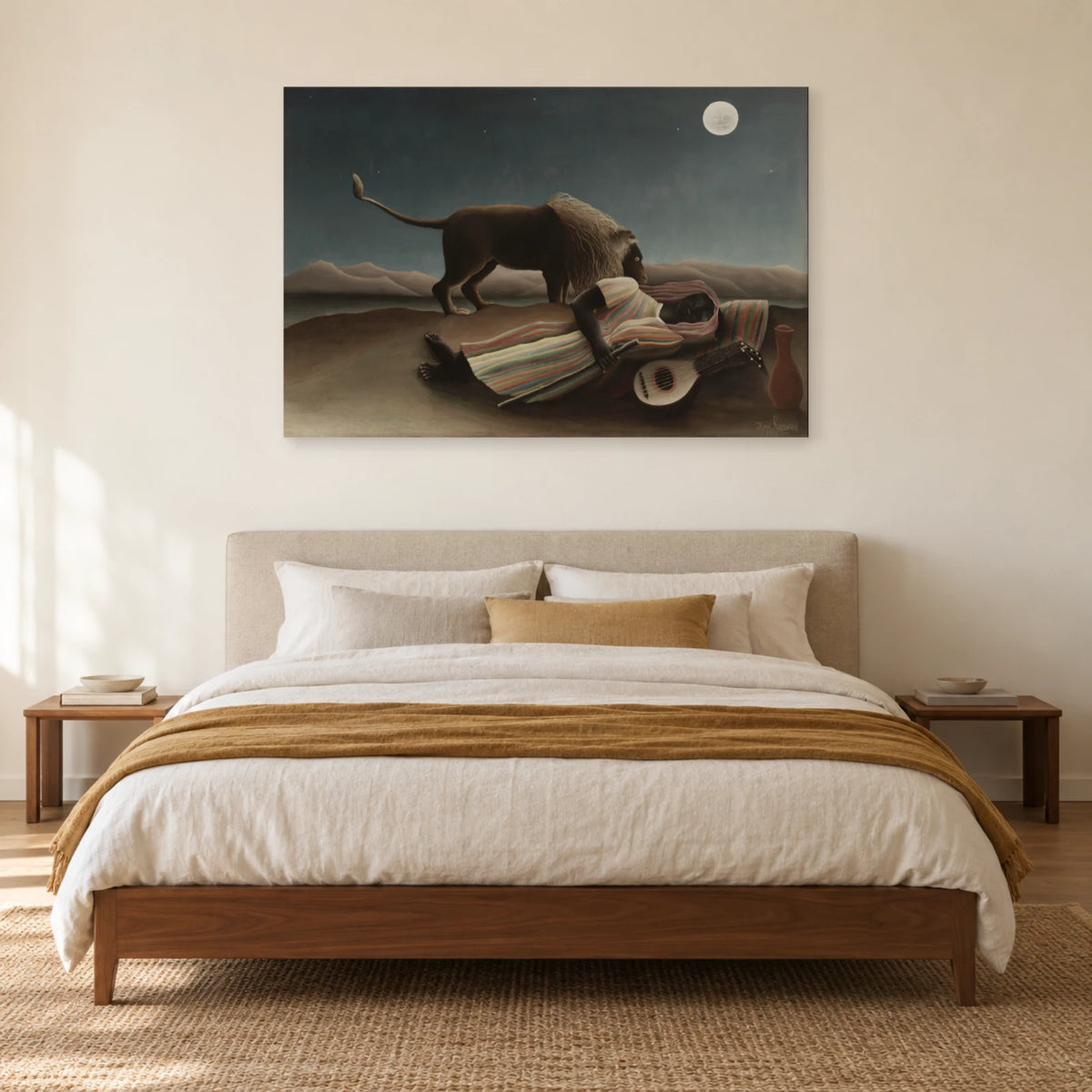 Tableau La Bohémienne endormie – Henri Rousseau dans une chambre - Art Virtuoso