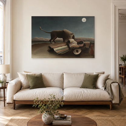 Tableau La Bohémienne endormie – Henri Rousseau dans un salon - Art Virtuoso