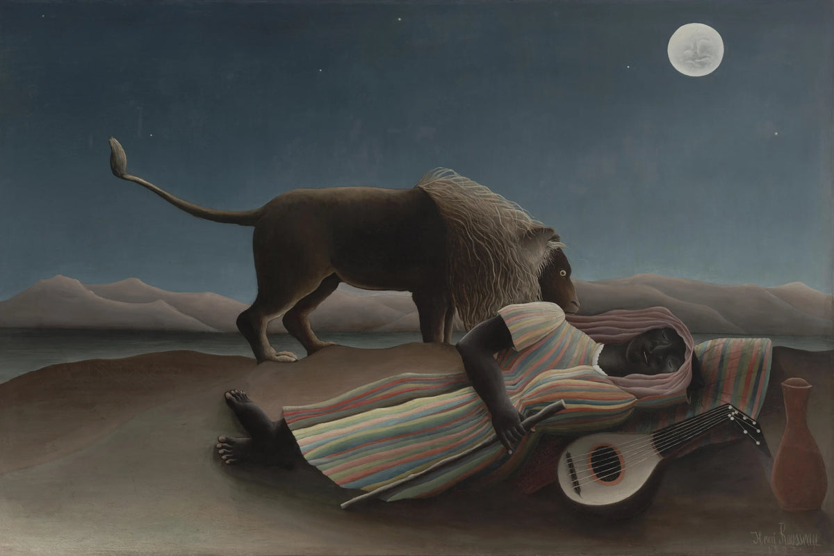 Tableau La Bohémienne endormie – Henri Rousseau - impression sur toile, format S