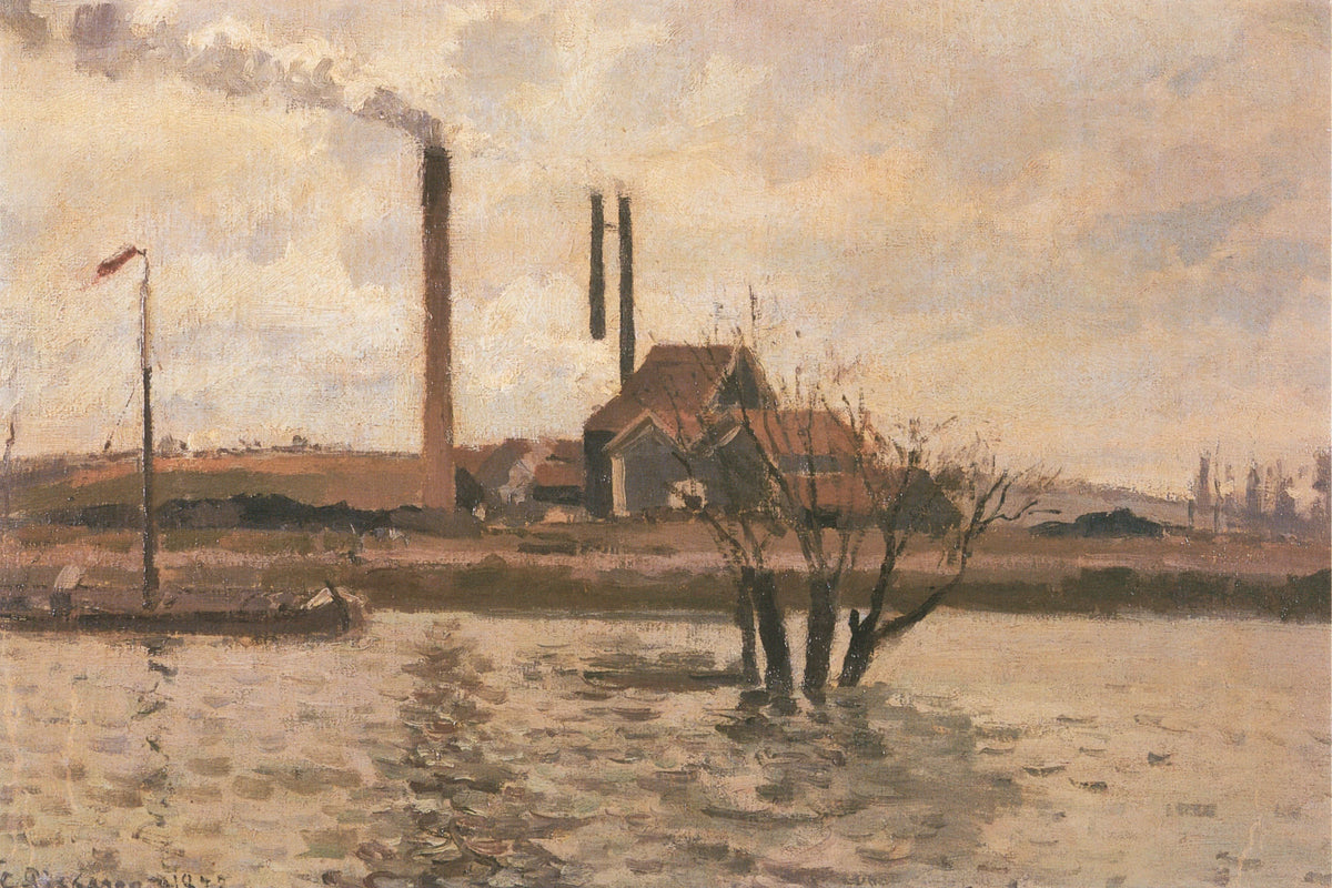 Tableau La Crue de l'Oise à Pontoise – Camille Pissarro - impression sur toile, format M