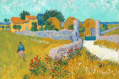 Tableau Ferme en Provence – Vincent van Gogh – reproduction sur toile, format L