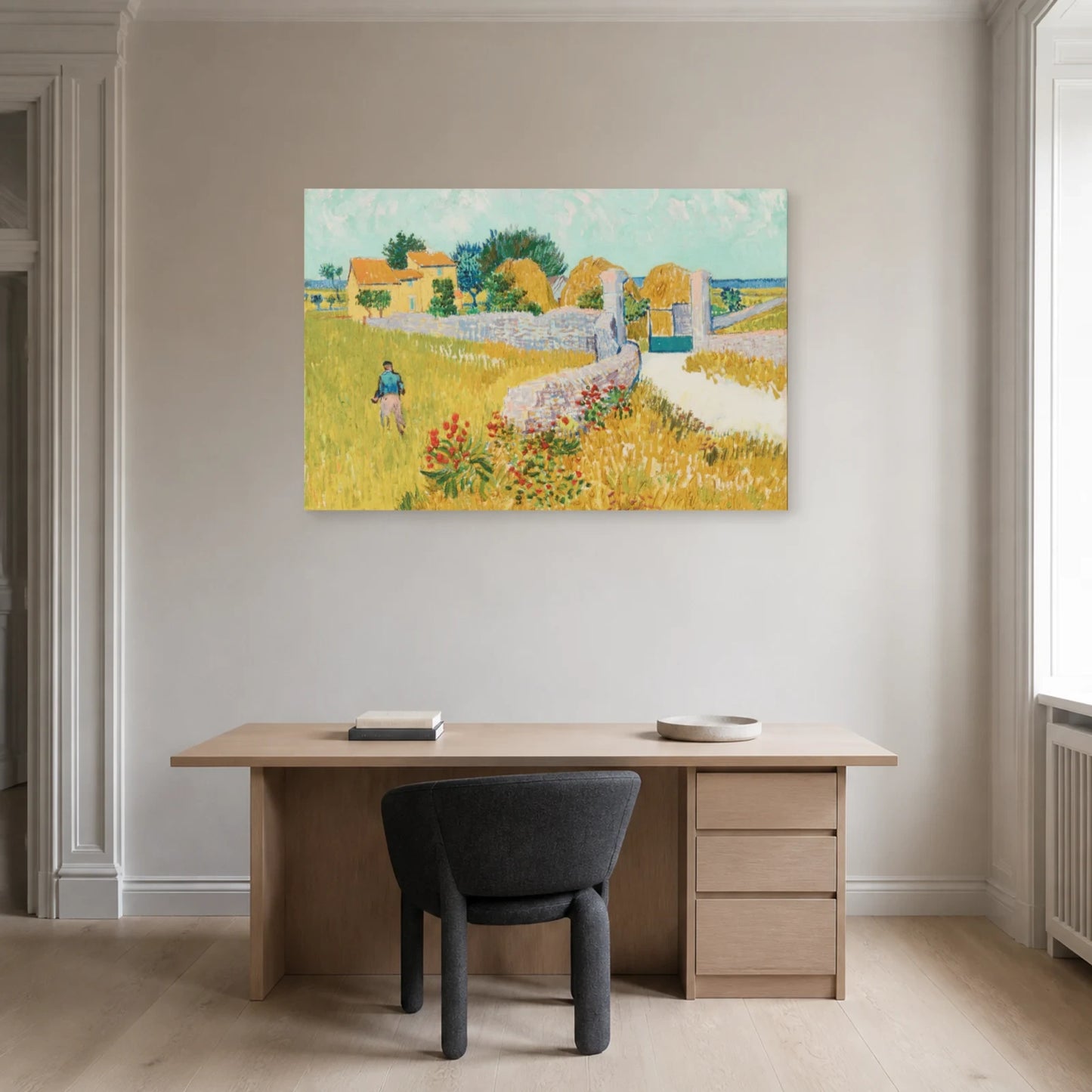 Tableau Ferme en Provence – Vincent van Gogh dans un bureau - Art Virtuoso