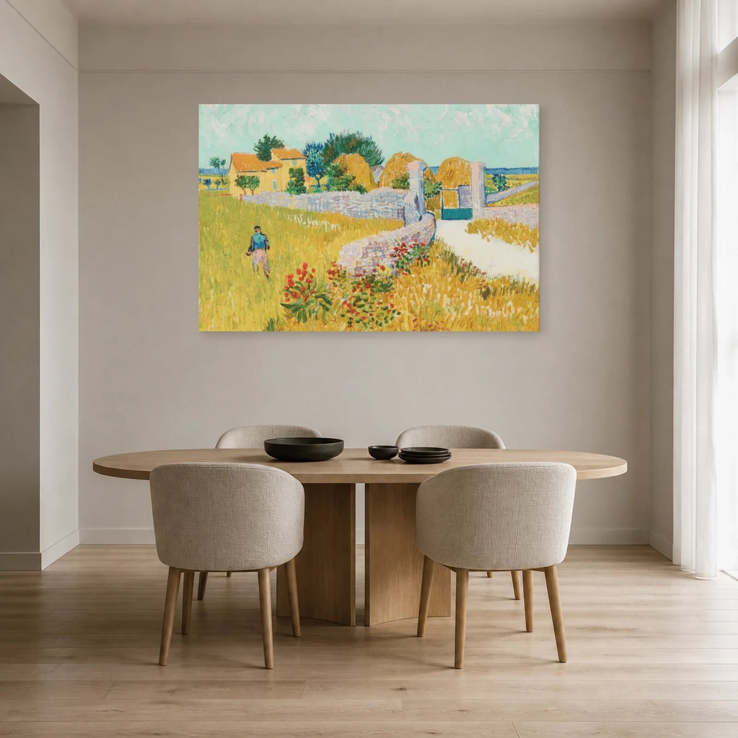 Tableau Ferme en Provence – Vincent van Gogh dans une salle à manger - Art Virtuoso