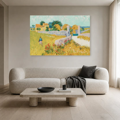 Tableau Ferme en Provence – Vincent van Gogh dans un salon - Art Virtuoso