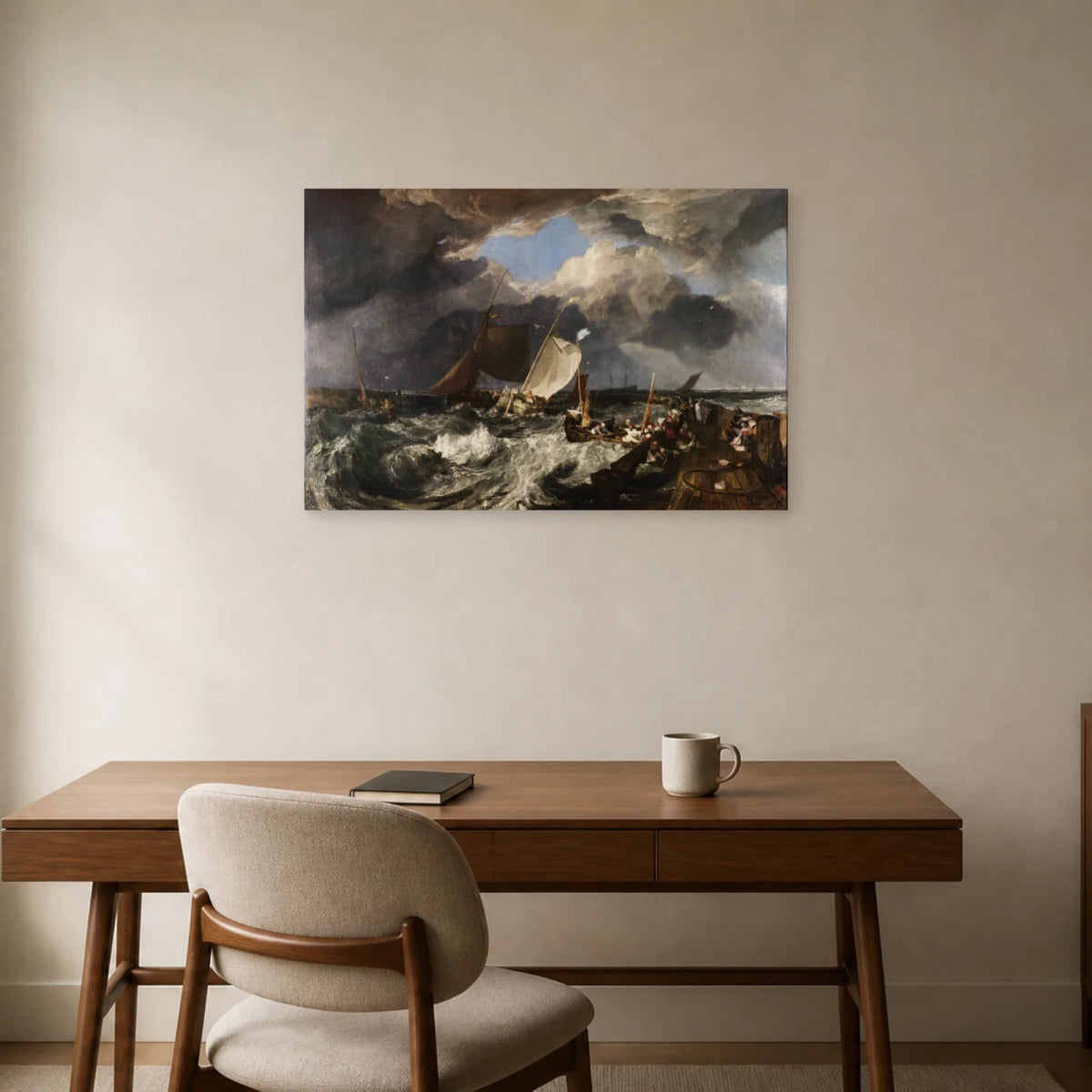 Tableau La Jetée de Calais – William Turner dans un bureau - Art Virtuoso