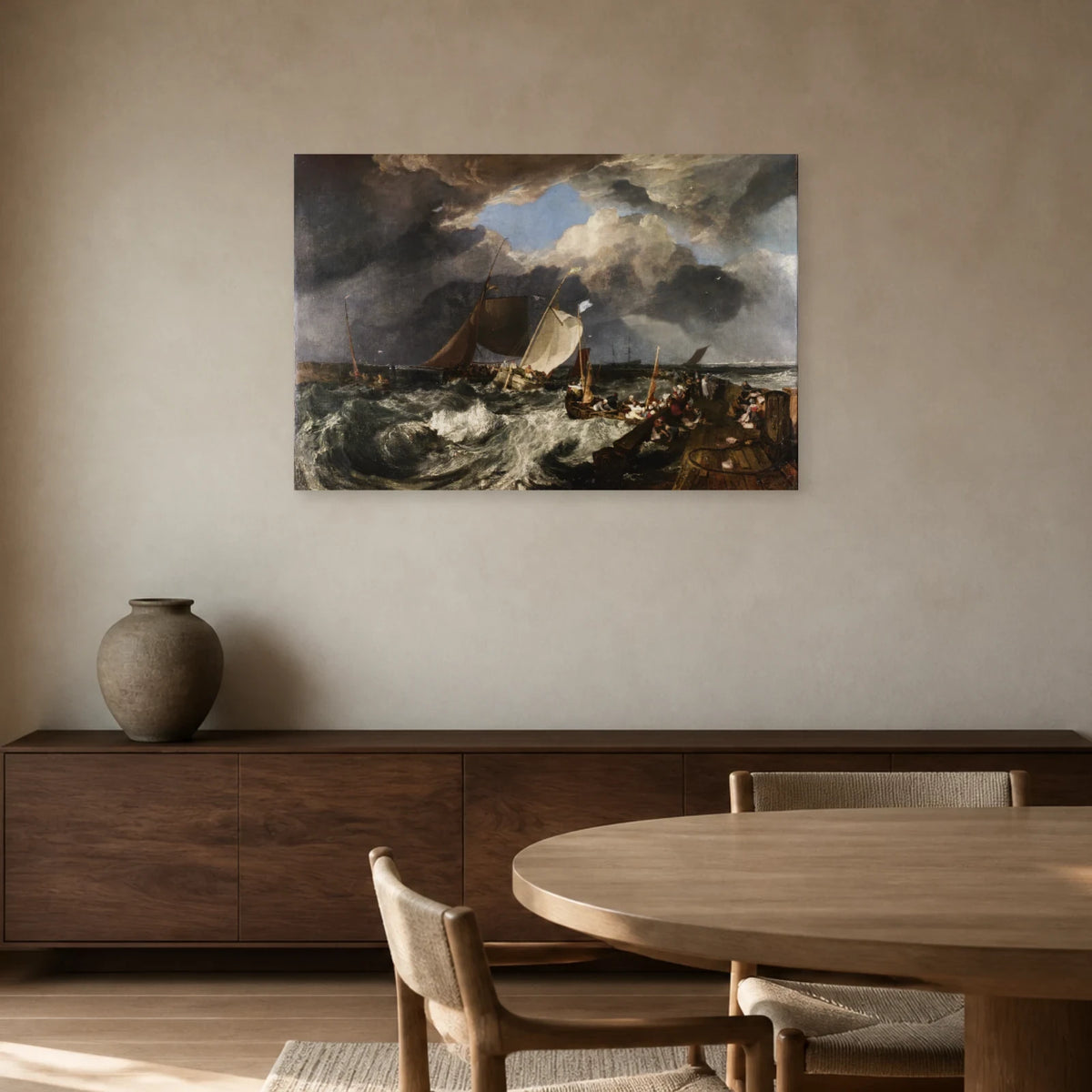 Tableau La Jetée de Calais – William Turner dans une salle à manger - Art Virtuoso