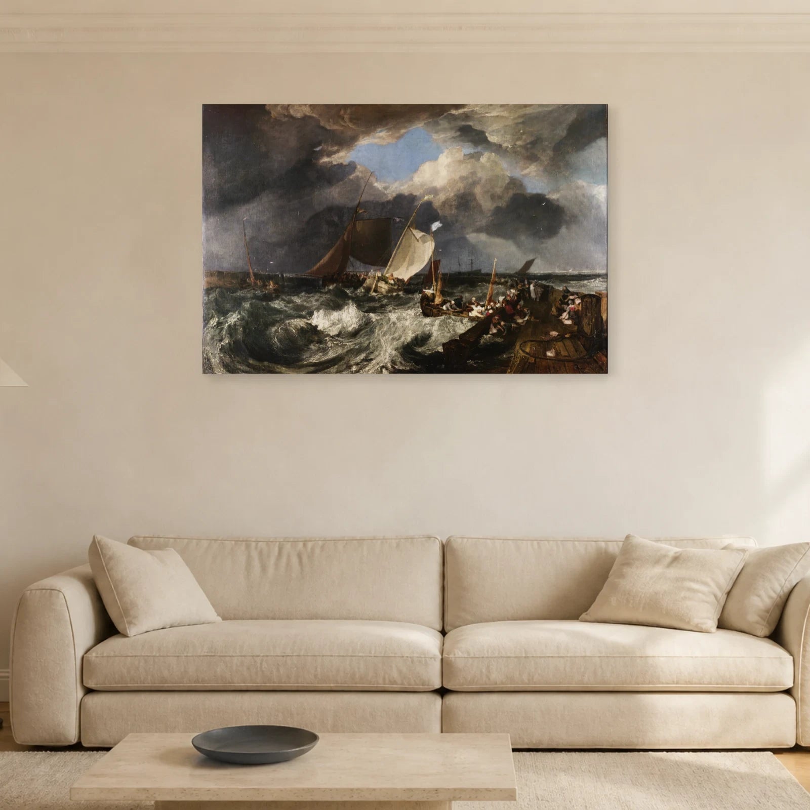 Tableau La Jetée de Calais – William Turner dans un salon - Art Virtuoso