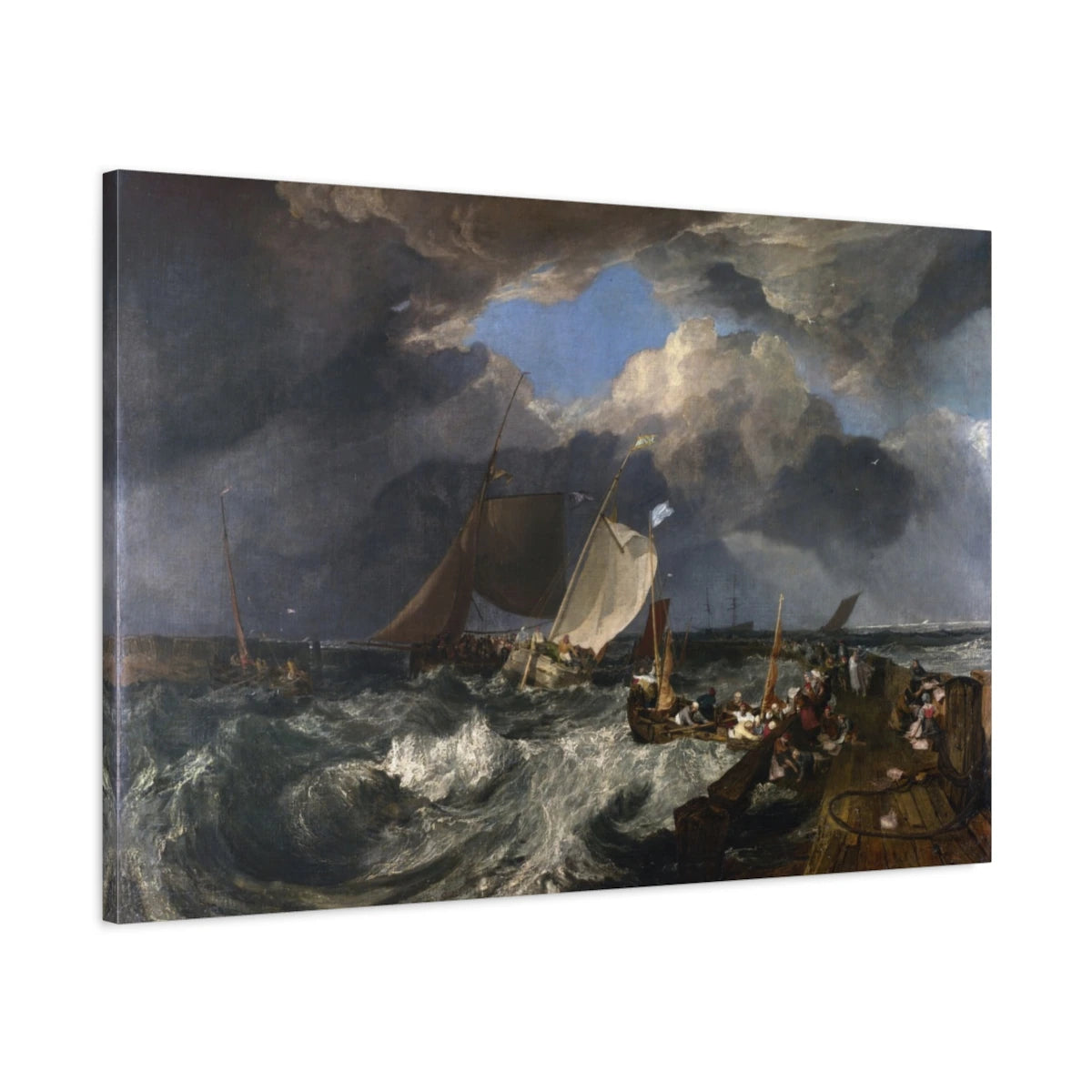 Tableau La Jetée de Calais – William Turner - toile 3D avec bords imprimés - Art Virtuoso
