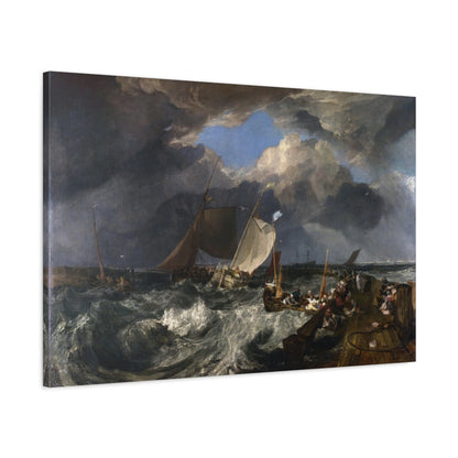 Tableau La Jetée de Calais – William Turner - toile 3D avec bords imprimés - Art Virtuoso