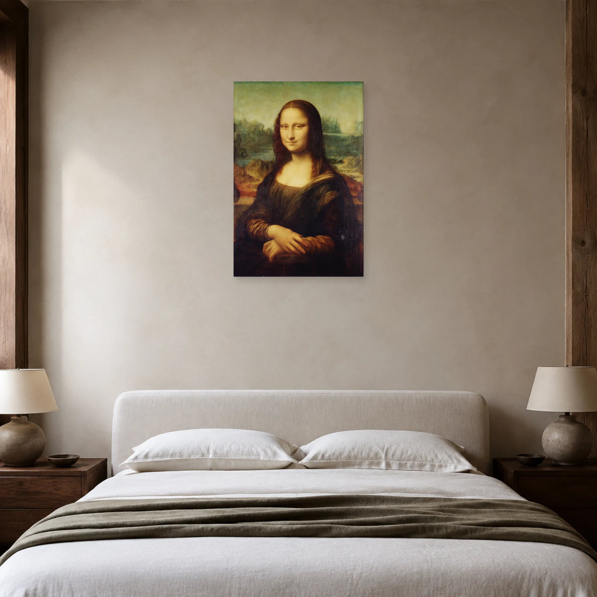 Tableau La Joconde – Léonard de Vinci dans une chambre - Art Virtuoso