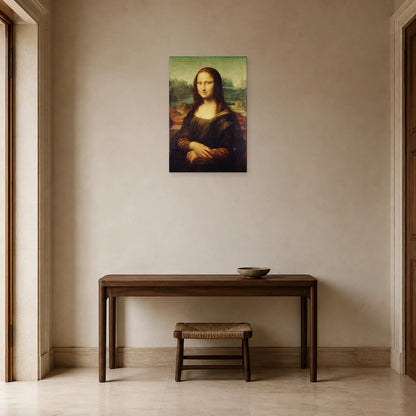 Tableau La Joconde – Léonard de Vinci dans une entrée ou un couloir - Art Virtuoso