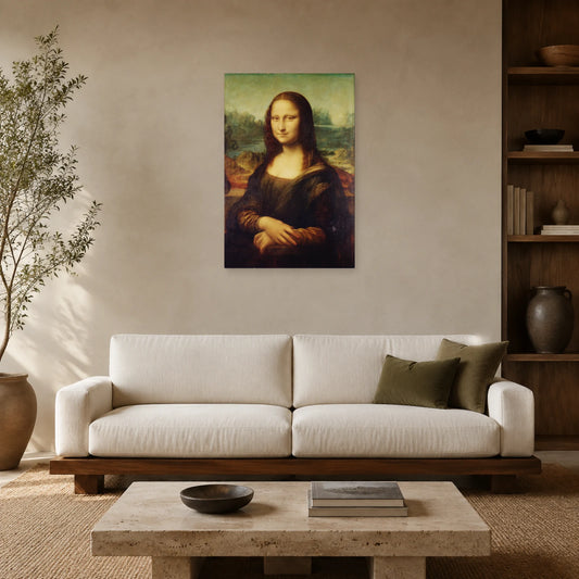 Tableau La Joconde – Léonard de Vinci dans un salon - Art Virtuoso