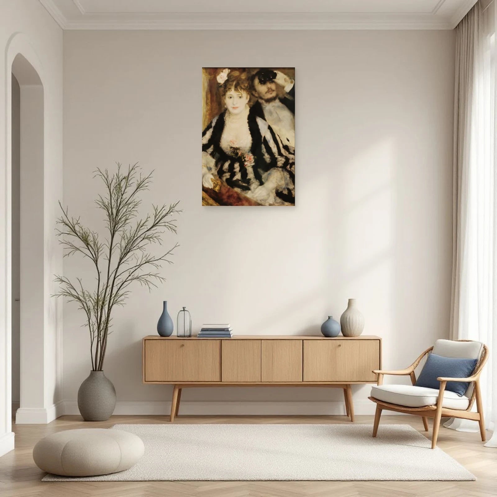 Tableau La Loge – Pierre-Auguste Renoir dans une entrée ou un couloir - Art Virtuoso