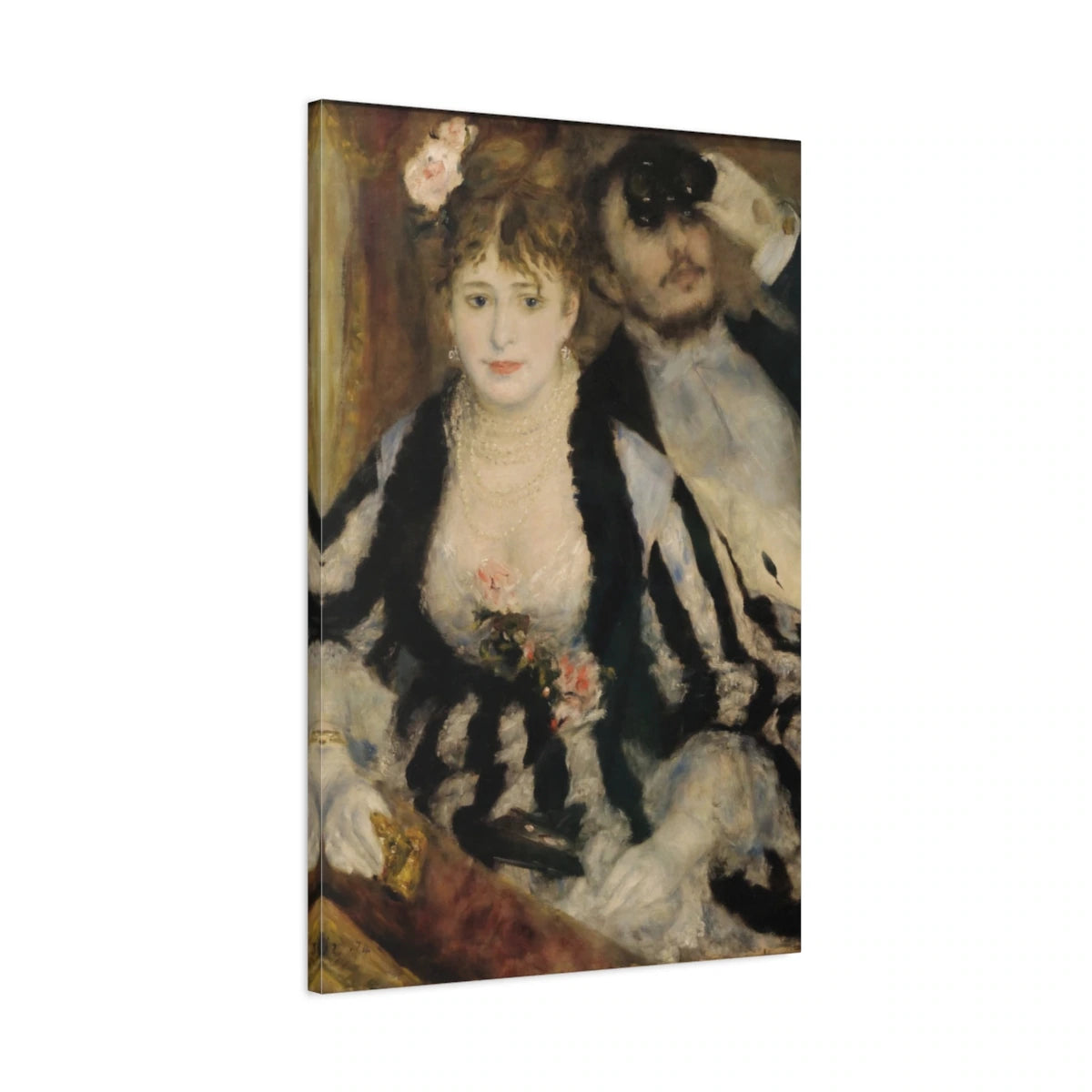 Tableau La Loge – Pierre-Auguste Renoir - toile 3D avec bords imprimés - Art Virtuoso