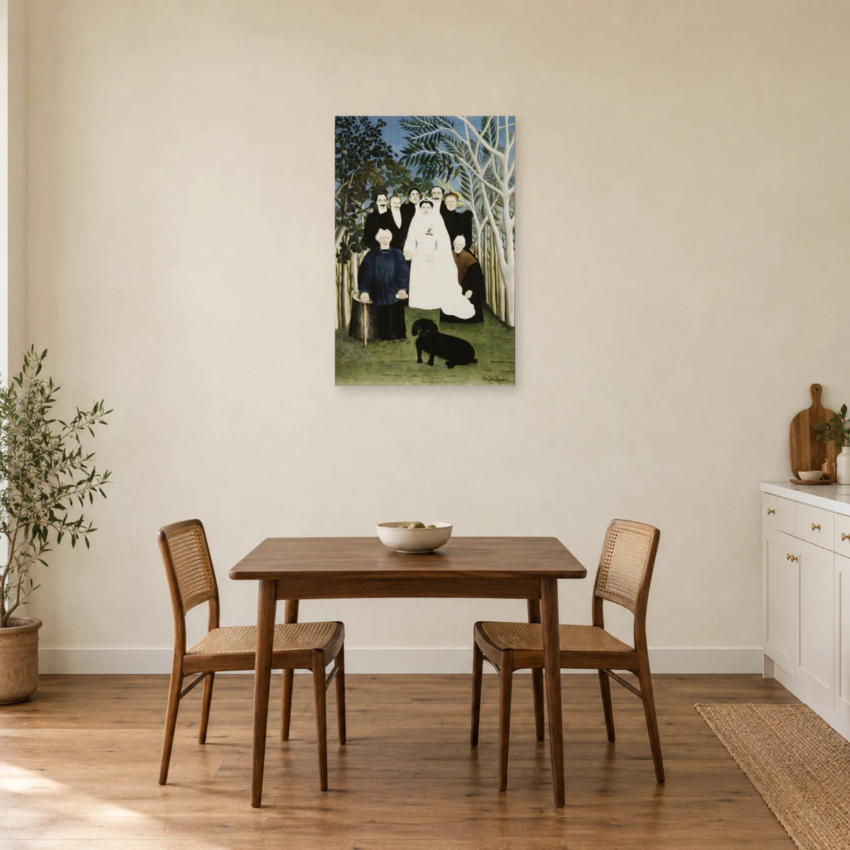 Tableau La Noce – Henri Rousseau dans une cuisine - Art Virtuoso