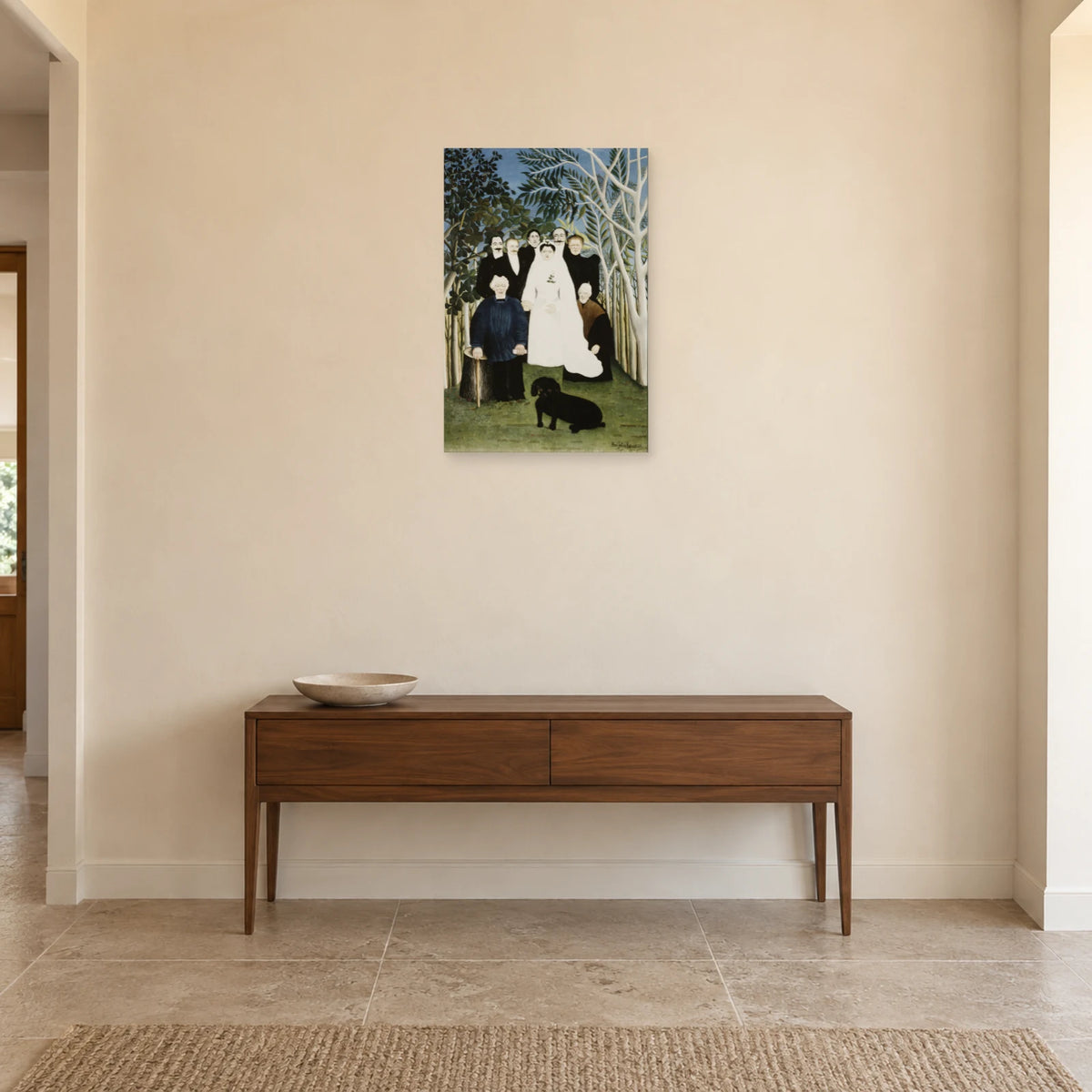 Tableau La Noce – Henri Rousseau dans une entrée ou un couloir - Art Virtuoso
