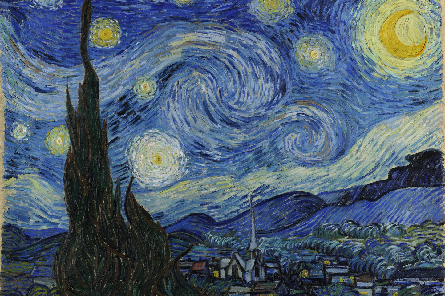 Tableau La Nuit étoilée – Vincent van Gogh – reproduction sur toile, format L