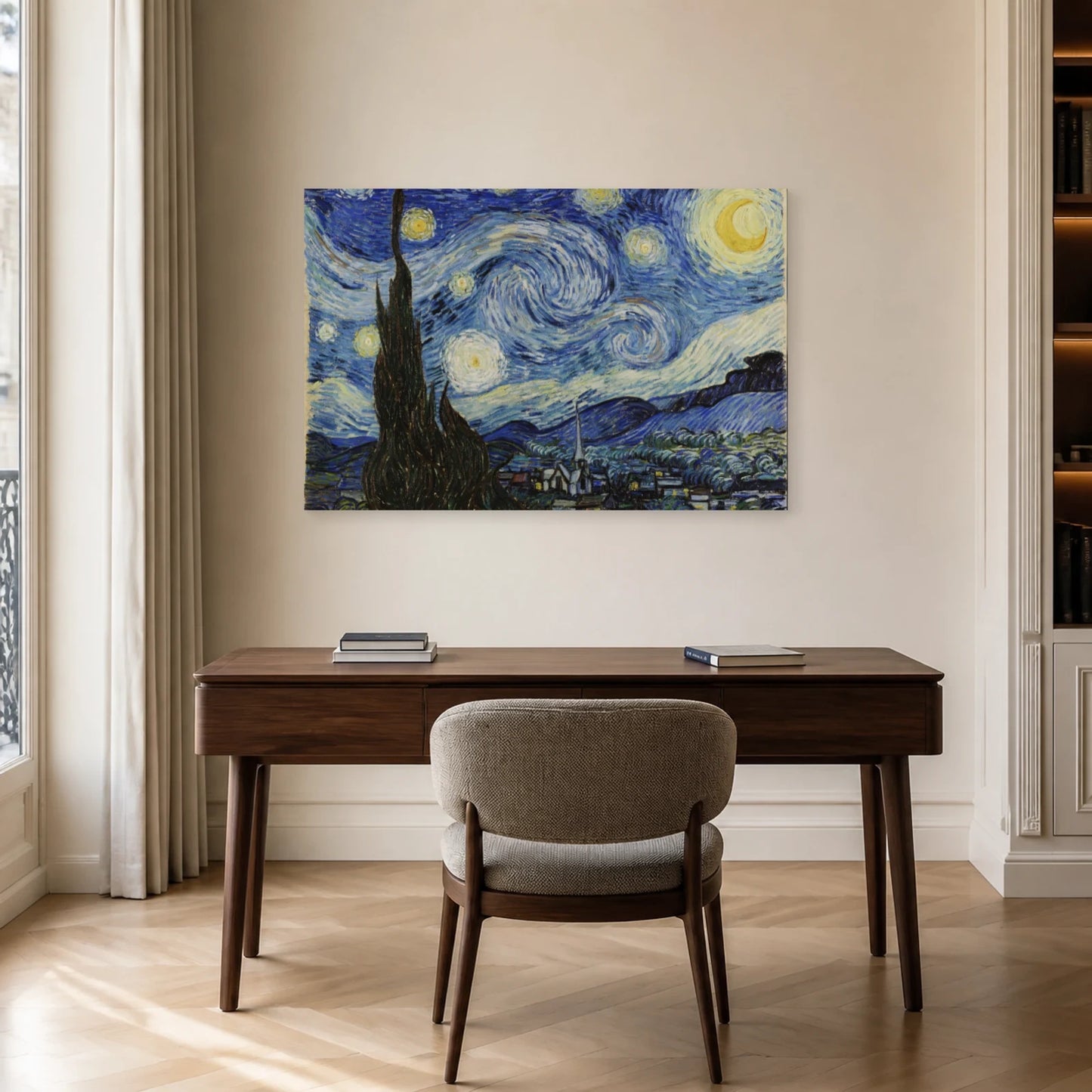 Tableau La Nuit étoilée – Vincent van Gogh dans un bureau - Art Virtuoso