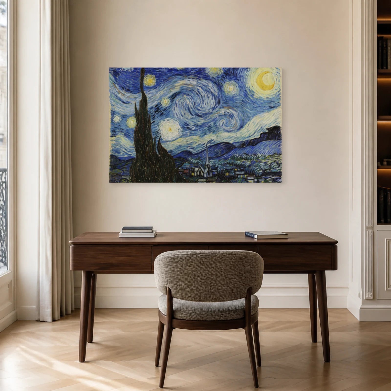 Tableau La Nuit étoilée – Vincent van Gogh dans un bureau - Art Virtuoso